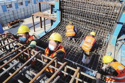 濱鐵2號線第3合同段全面復工，建設者清明假期堅守崗位保進度